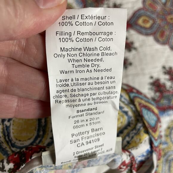 Pottery Barn Adina Quilt Coverlet & Standard Sham (1) Full/Queen Size 91x93 - Picture 4 of 5